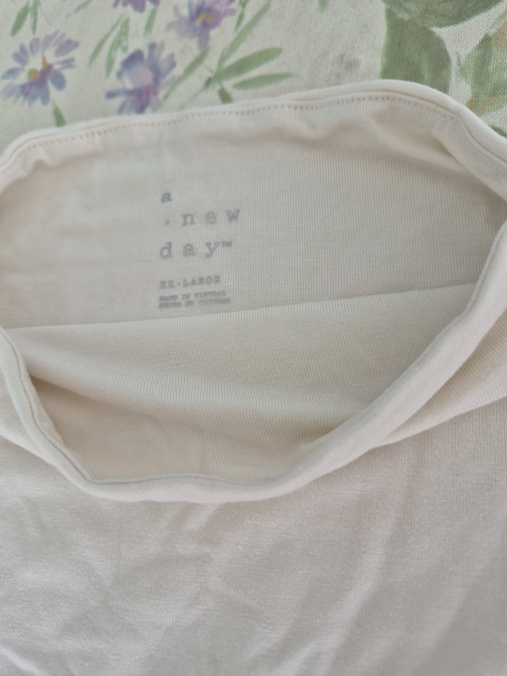 a new day Cream Short Sleeve Tee